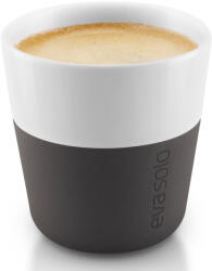 Eva Solo Ceașcă espresso de 80 ml, set de 2 buc, cu capac de silicon, negru carbon, Eva Solo (501001)
