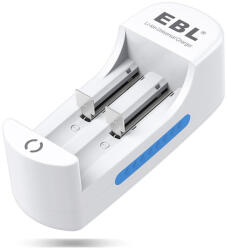  EBL univerzális micro USB-s töltő 10440/14500/16340/18500/18650 akkumulátorokhoz dupla foglalattal (AA/AAA)