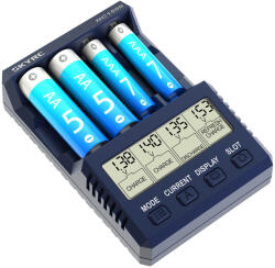  SKYRC NC1500 4 foglalatos USB-s akkumulátor töltő LCD kijelzővel AA, AAA akkumulátorokhoz (SK100154)