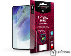 MyScreen CRYSTAL BacteriaFREE képernyővédő fólia - CRYSTAL - 1db, törlőkendővel, antibakteriális, A képernyő sík részét védi! - SAMSUNG Galaxy S21 FE (SM-G990B, SM-G990B/DS)