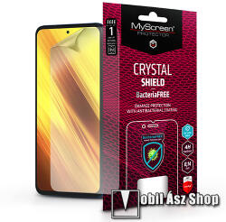 MyScreen CRYSTAL BacteriaFREE képernyővédő fólia - CRYSTAL - 1db, törlőkendővel, antibakteriális, A képernyő sík részét védi! - Xiaomi Poco X3 / X3 NFC / X3 Pro / Mi 10T Lite 5G / Mi 10i 5G / Note 9 Pro 5G