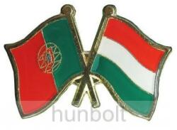 Kitűző, páros zászló Portugál-Magyar jelvény 2, 5x1, 5 cm