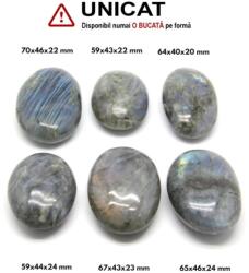 Palm Stone Labradorit Natural - 59-70 x 40-46 x 20-24 mm - (XXL) - 1 Buc