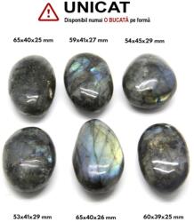 Palm Stone Labradorit Natural - 53-65 x 39-45 x 25-29 mm - (XXL) - 1 Buc