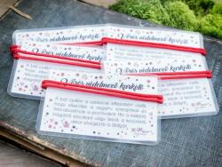 R. M. ékszer Kabbala védelmező vörös paracord karkötő kártyával 5 dbos csomag (14188RM5)