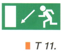 Menekülési út a lépcsőn lefelé, balra t 11 (t11)