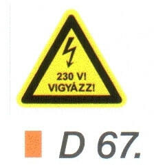230 V! Vigyázz! D67 (D67)