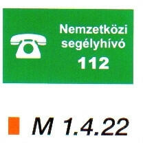 Nemzetközi segélyhívó 112 m 1.4. 22 (m1422)