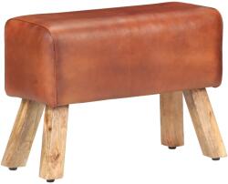 vidaXL Bancă Bok gimnastică maro 58cm piele naturală/lemn masiv mango (320784)