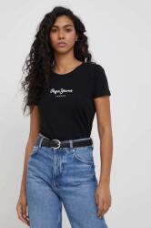 Pepe Jeans t-shirt New Virginia Ss N női, fekete - fekete XS