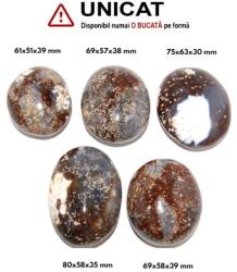 Palm Stone Agata Druzy Natural - 61-80 x 51-63 x 30-39 mm - (XXL) - 1 Buc