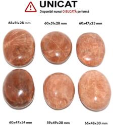 Palm Stone Piatra Lunii Piersica Natural - 59-68 x 47-51 x 23-30 mm - (XXL) - 1 Buc
