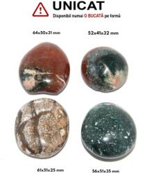 Palm Stone Jasp Oceanic Druzy Natural - 52-64 x 41-51 x 25-35 mm - (XXL) - 1 Buc