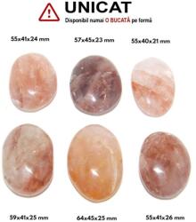Palm Stone Cuart Hematoid Natural - 55-64 x 40-45 x 21-26 mm - (XXL) - 1 Buc