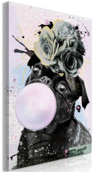 Artgeist Kép - Pug With Bubble Gum (1 Part) Vertical 40x60