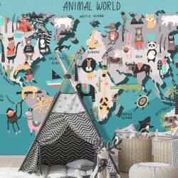 Artgeist Fotótapéta - Animal Map 250x175