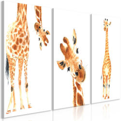 Artgeist Kép - Funny Giraffes (3 Parts) 60x30