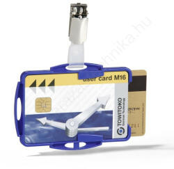 DURABLE Azonosítókártya tartó DUO - kék nyitott (8218-06) csipesz tartóval