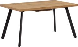 Mobikon Masa extensibila din mdf maro stejar si picioare metal negru Akaiko 180x80x75 cm (0000297844)