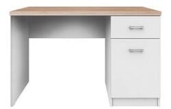 Mobikon Birou din pal melaminat alb stejar sonoma Topty 120x55x77 cm (0000147873)