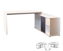 Mobikon Birou din mdf alb gri Dalton 138x68x75 cm (0000243925)