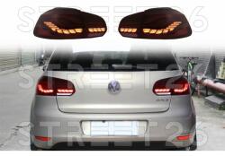 Tuning - Specials Stopuri Full LED compatibil cu VW Golf 6 VI (2008-2013) Rosu Fumuriu cu Semnal Dinamic (6356)