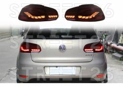Tuning - Specials Stopuri Full LED compatibil cu VW Golf 6 VI (2008-2013) Rosu Fumuriu cu Semnal Dinamic (6356)