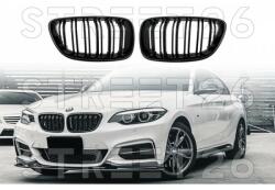 Tuning - Specials Grile Centrale compatibil cu BMW Seria 2 F22 F23 F87 (2014-up) Negru Lucios M Design (4512)
