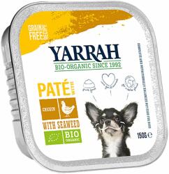 Yarrah 12x150g Yarrah Bio Wellness pástétom nedves kutyatáp- Bio csirke & bio tengeri alga