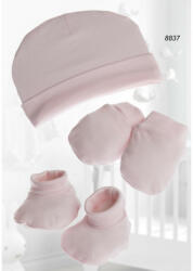 Gamberritos kiegészítő szett újszülötteknek 3 részes (sapka, kesztyű, kiscipő) rózsaszín 8837 - babycenter-online