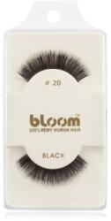 Bloom Natural ragasztható műszempilla természetes hajból No. 20 (Black) 1 cm