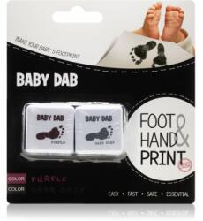  Baby Dab Foot & Hand Print Purple & Grey baba-ujjlenyomatfesték 2 db