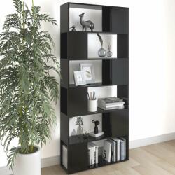 vidaXL Bibliotecă/Separator cameră negru extralucios 80x24x186 cm PAL (809159) Biblioteca