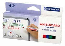 Centropen filctoll 8569/4 fehér táblákhoz 4 színű ékhegy 1-4, 5mm (2110200310)