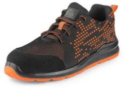 CXS CXS TEXLINE CRES S1 alacsony cipő, acéllal, fekete-narancssárga, 48-as méret (2125-076-803-48)