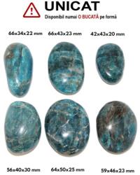 Palm Stone Apatit Albastru Druzy Natural - 42-66 x 34-50 x 20-30 mm - (XXL) - 1 Buc