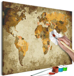 Artgeist Kifestő - Brown World Map 60x40