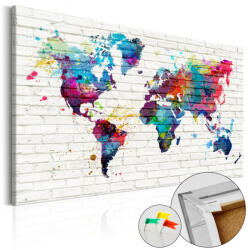 Artgeist Kép parafán - Walls of the World [Cork Map] 90x60
