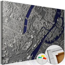 Artgeist Kép parafán - Copenhagen Center [Cork Map] 120x80