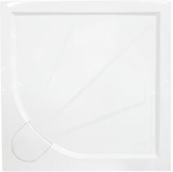 SAT Zuhanytálca négyzet SAT 80x80 cm öntött márvány fehér SIKOLIMCC80Q (SIKOLIMCC80Q)