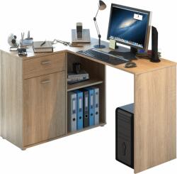 Mobikon Birou extensibil cu spatiu depozitare din pal maro stejar sonoma Kalimero 120x90x76 cm (0000255340)