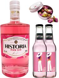 Historia Pink Gin csomag ajándék tonikokkal és fűszerrel 0, 7L