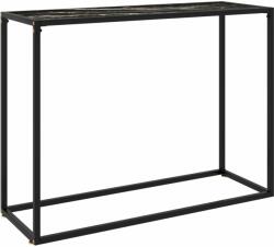 vidaXL Masă consolă, negru, 100x35x75 cm, sticlă securizată (322814)
