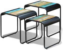 vidaXL Mese suprapuse, 3 piese, lemn masiv reciclat (243286)
