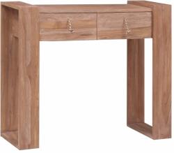 vidaXL Masă consolă, 90 x 35 x 75 cm, lemn masiv de tec (287896)