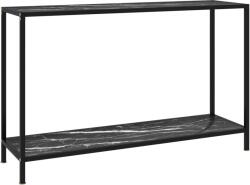 vidaXL Masă consolă, negru, 120 x 35 x 75 cm, sticlă securizată (322842)