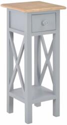 vidaXL Masă laterală, gri, 27 x 27 x 65, 5 cm, lemn (280058) - vidaxl