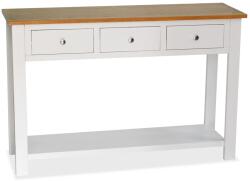vidaXL Masă consolă, 118 x 35 x 77 cm, lemn masiv de stejar (247053)