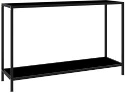 vidaXL Masă consolă, negru, 120 x 35 x 75 cm, sticlă securizată (322840)