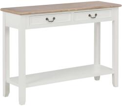 vidaXL Masă consolă, alb, 110 x 35 x 80 cm, lemn (249901) - vidaxl